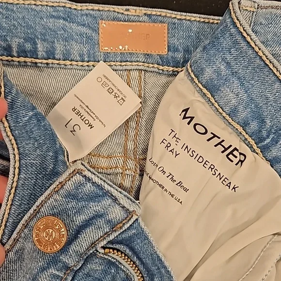 💕MOTHER💕 The Insider Sneak Fray Jeans ~ Love On The Beat 31 NWOT